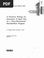 Geometry Package for Generation of Input Data for a Three-Dimensional Potential-Flow Program