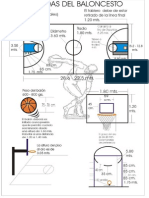 Medidas de Cancha de Baloncesto