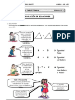 I BIM - 1er. Año - ALG - Guía 3 - Resolución de Ecuaciones