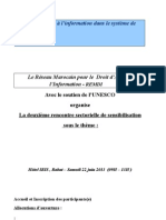 Journée D'étude Sur Le Droit D'accés À L'information en Matiére de Santé PDF