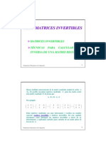 Matrices Regulares Invertibles