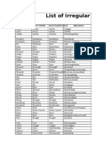 Irreguler Verbs and English For Elementary School