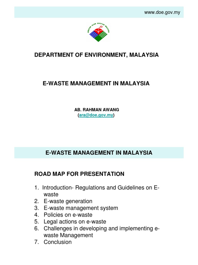 E-Waste Management Strategies in Malaysia | PDF | Waste Management | Waste
