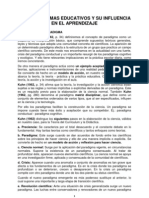 Paradigmas educativos e influencia en el aprendizaje