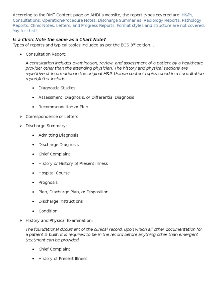 Soap Note Format Medical Diagnosis Pathology