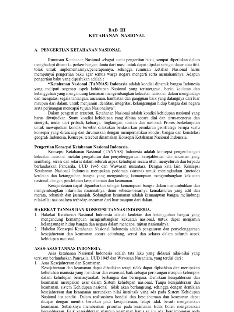 Bab Iii Ketahanan Nasional Pdf