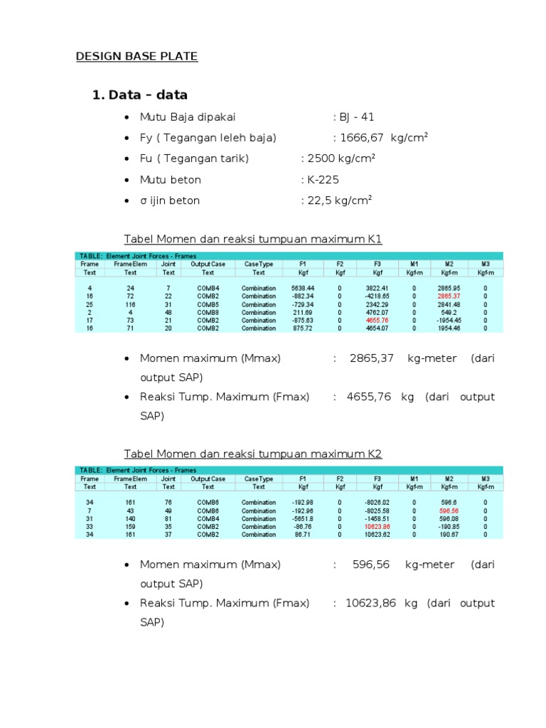 Base Plate Design Specifications | PDF | Technology & Engineering