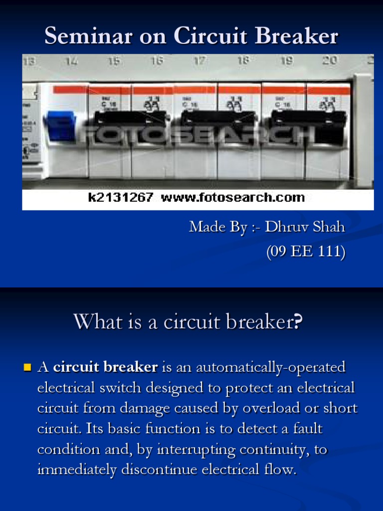 What Is A Circuit Breaker PDF Electric Power Electrical Components