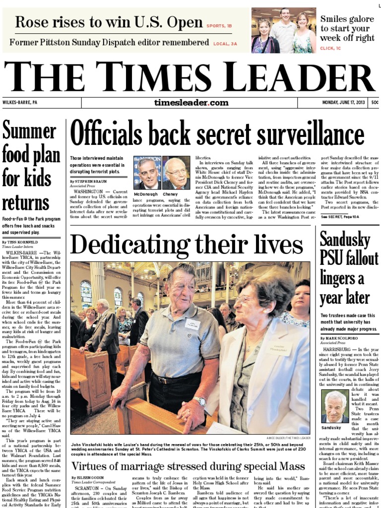 Times Leader 06-17-2013 PDF Forensic Science Mass (Liturgy) picture
