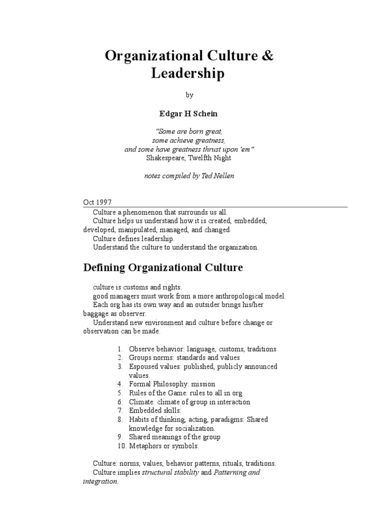Culture's Role in Leadership Dynamics | PDF | Organizational Culture ...
