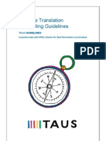 TAUS Machine Translation Post-Editing Guidelines