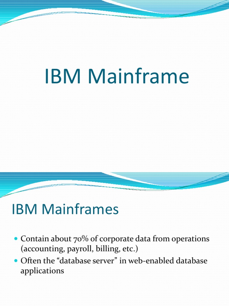 IBM Mainframe | Mainframe Computer | Operating System