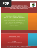 RESULTADOS Y ANÁLISIS DE LA SEGUNDA JORNADA DE PRACTICA