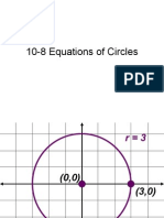 10-8 Equations of Circles