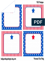 4 TH of July Party Labels Flat