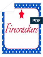 4 TH of July Party Signs Firecrackers