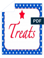 4 TH of July Party Signs Treats