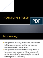 Hotspur s Speech