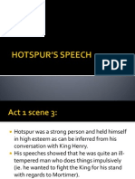 Hotspur S Speech