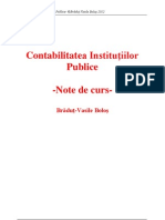 Contabilitatea Instituţiilor Publice - Note de Curs-: Brăduţ-Vasile Boloş