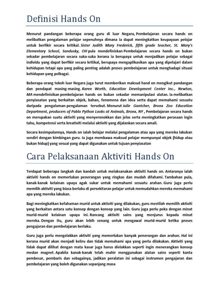 Definisi Hands On Pdf
