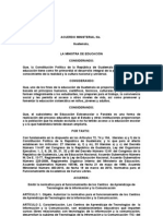 2013 - Propuesta de Acuerdo Ministerial de Centros de Aprend