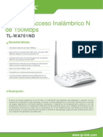 Hoja de Datos de TP-Link-wa701d