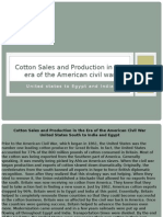 Cotton Sales and Production in The Era of The American Civil War