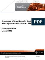 Cost-Benefit Analysis, Calgary Transit Corridors