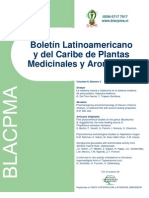 Boletín Latinoamericano y Del Caribe de Plantas Medicinales y Aromáticas