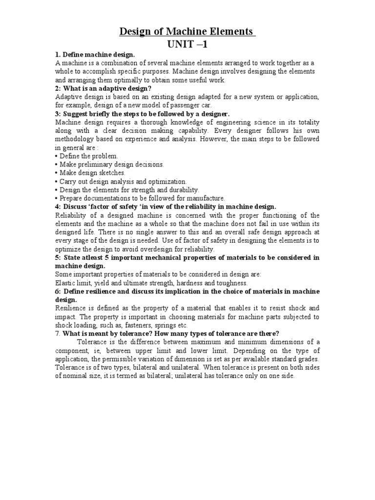 Key Concepts in Machine Design | PDF | Screw | Bearing (Mechanical)