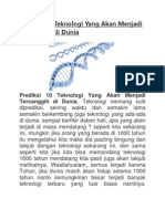 Prediksi 10 Teknologi Yang Akan Menjadi Tercanggih Di Dunia