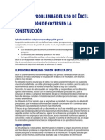 Algunos problemas del uso de Excel en la gestión de costes en la construcción