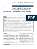 Fluid Management in Critically Ill Patients: The Role of Extravascular Lung Water, Abdominal Hypertension, Capillary Leak, and Fluid Balance