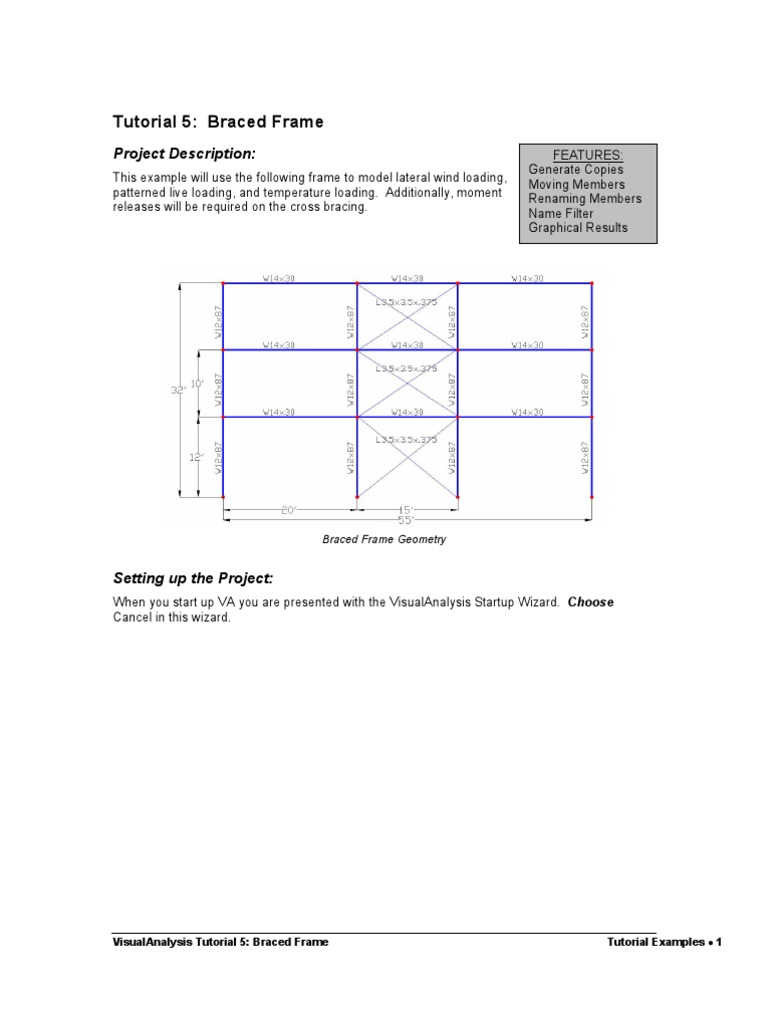Tutorial 5 Braced Frame Column Beam (Structure)