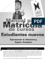 50 Manual para Matricula de Cursos Estudiante Nuevo