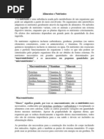 Alimentos e Nutrientes