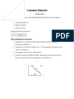 Consumers Behavior. Lecture Notes