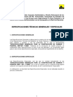 Especificaciones Especiales Actualizadas