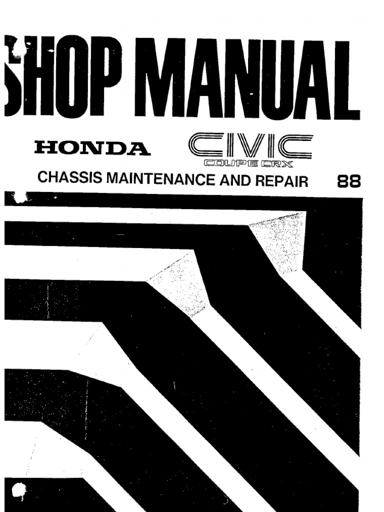 1988-1991 Honda Civic EF Service Manual | PDF