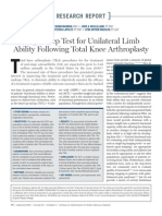 Single Leg Step Test After Knee Arthroplasty