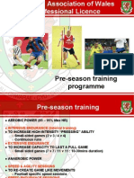 Wales Pre-Season Training Plan