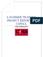 CSPGCL Summer Training Report