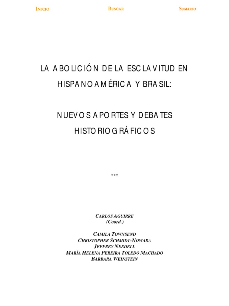 Abolición y Debates en Hispanoamérica | PDF | Esclavitud | Ecuador