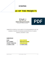 Project Synopsis FEB 2009