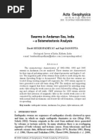 Acta Geophysica: Swarms in Andaman Sea, India - A Seismotectonic Analysis