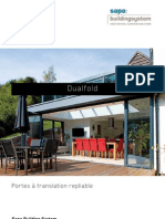 Dualfold - portes en aluminium à translation repliable - Sapa Building System