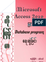 Programming Access 2010 Database (KoMyanmar) @soesoediary