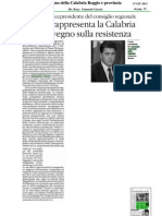 Convegno meridionali e Resistenza 16/06/2013. Rassegna stampa regione Calabria. QUOTIDIANO DELLA CALABRIA REGGIO E PROVINCIA