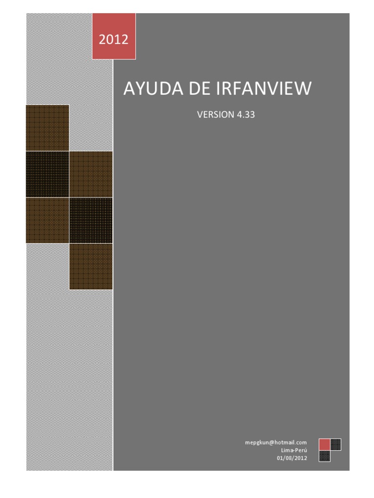 Guía de Uso de IrfanView 4.33 | PDF | Ventana (informática) | Point and ...